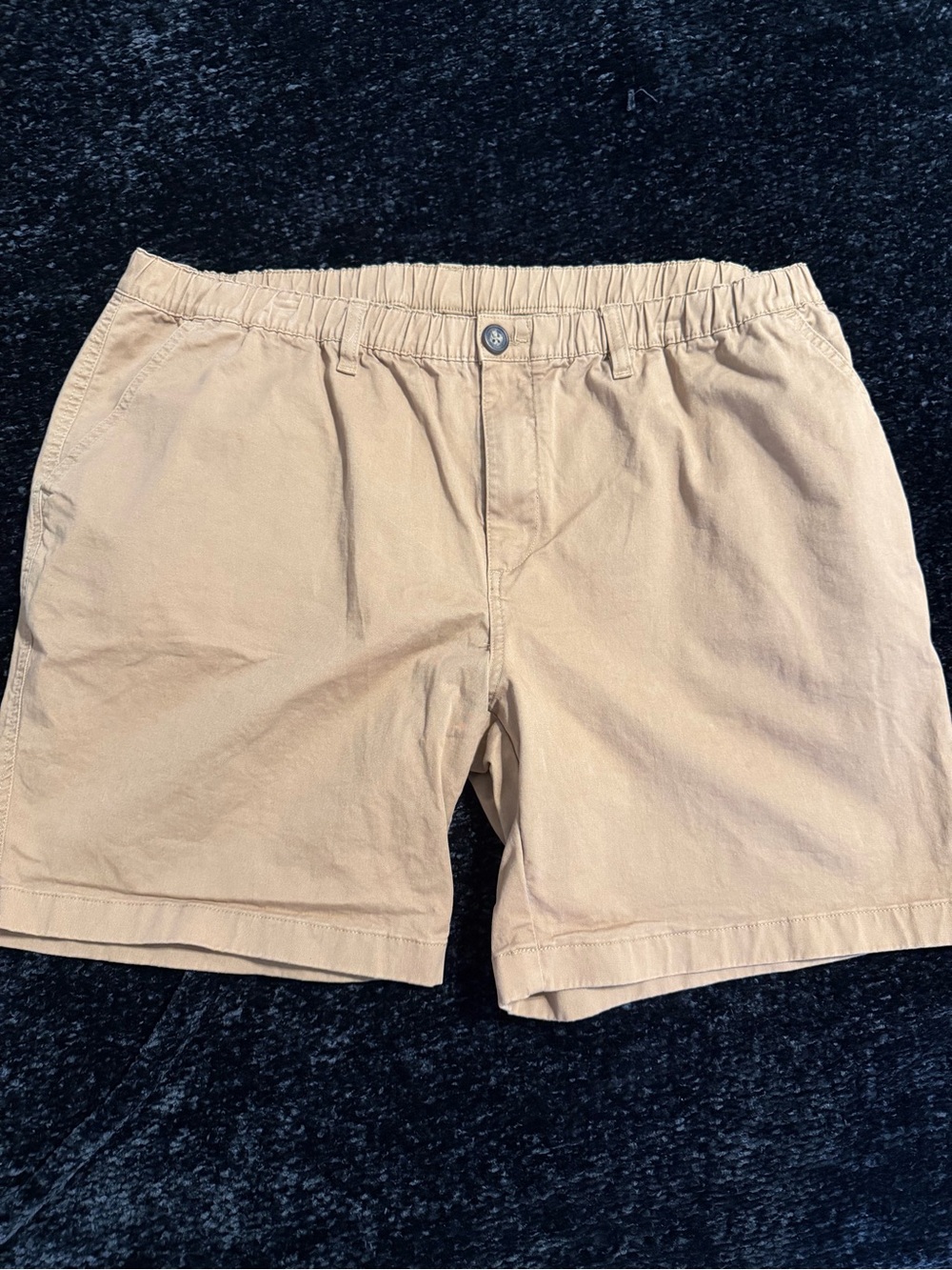 chubbies Beige Flat-Front Elastic-Waist Shorts